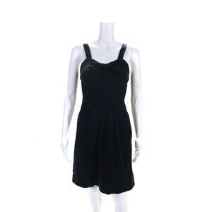 Richard Chai Womens Navy Blue Cotton Sleeveless Shift Dress Size 3